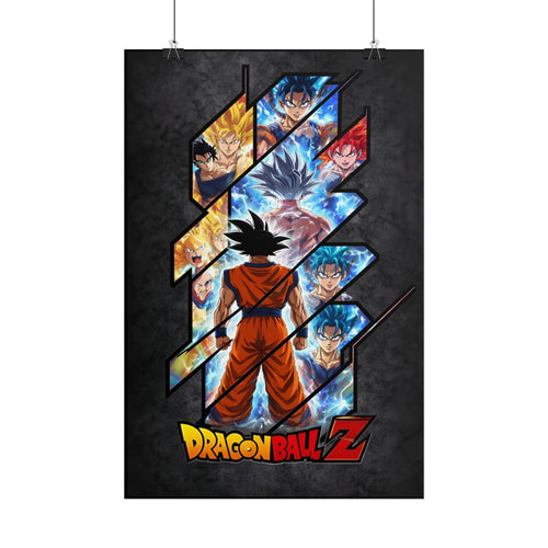 Dragon Ball Z Goku Formations Poster — Rolled Anime Wall Art