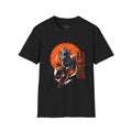 Anime Warrior T-Shirt — Goku Black Silhouette with Red Sun & Kanji