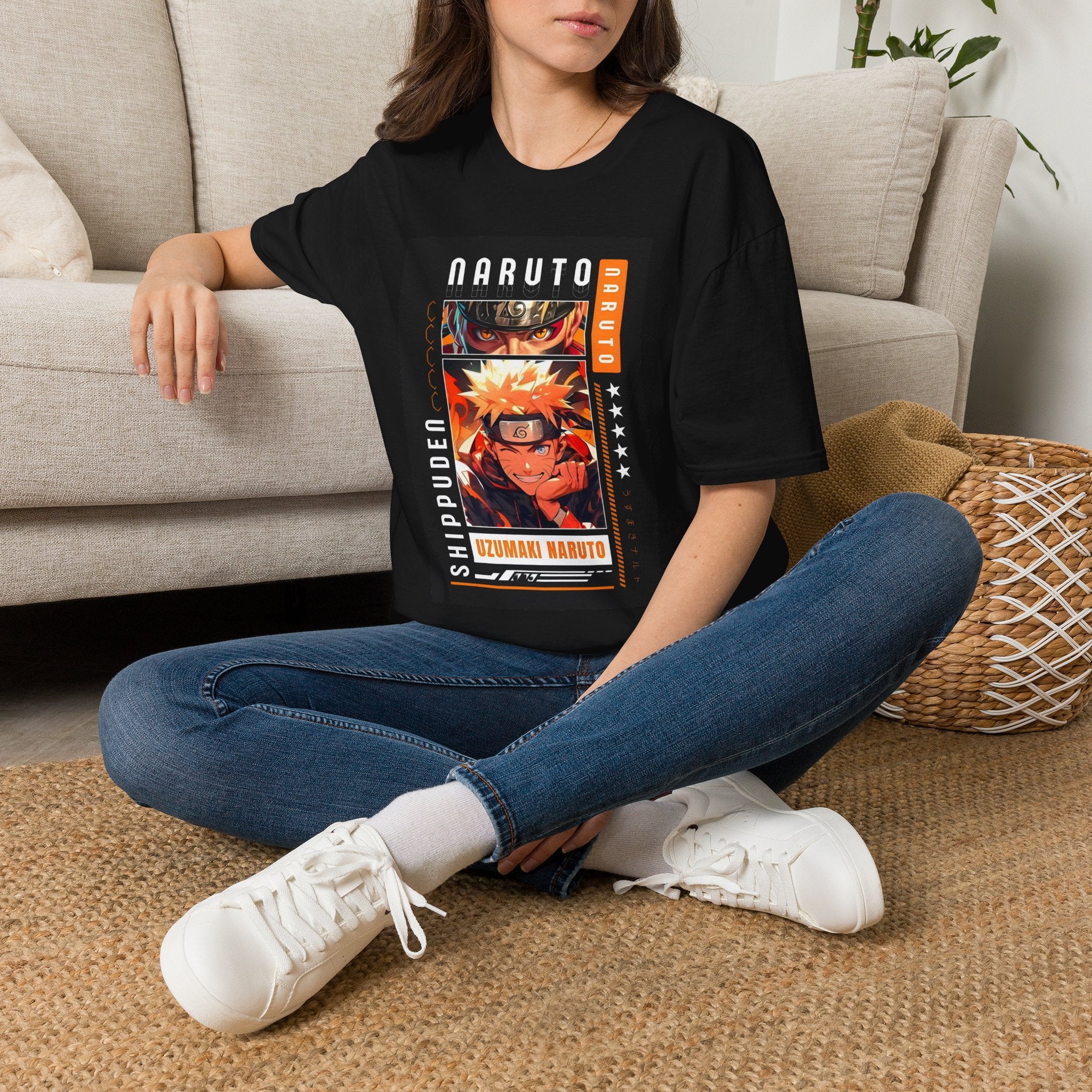 Naruto Graphic T-Shirt — Shippuden Anime Portrait Design