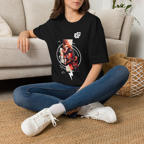 Anime Cyberpunk Graphic T-Shirt — Neon Samurai Collage