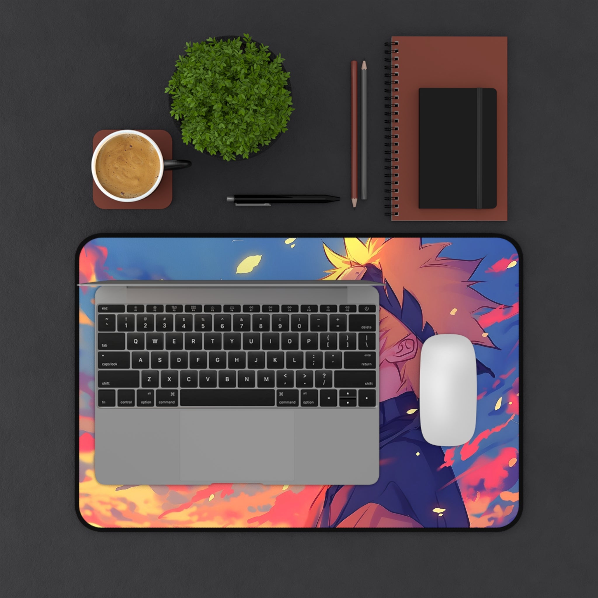 Desk Mat — Anime Sunrise Naruto Illustration Mouse Pad for Gamers & Fans