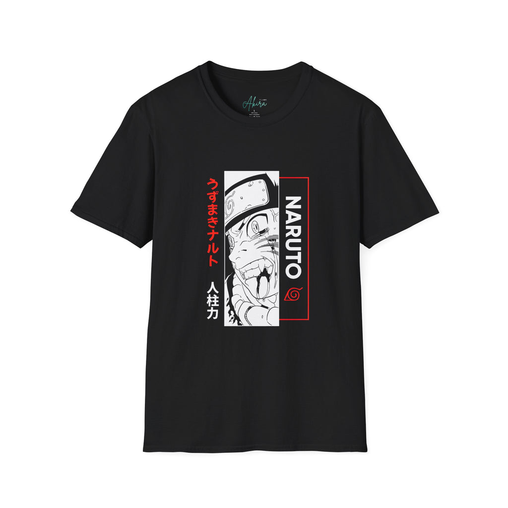 Naruto Graphic T-Shirt — Anime Ninja Image with Japanese Text