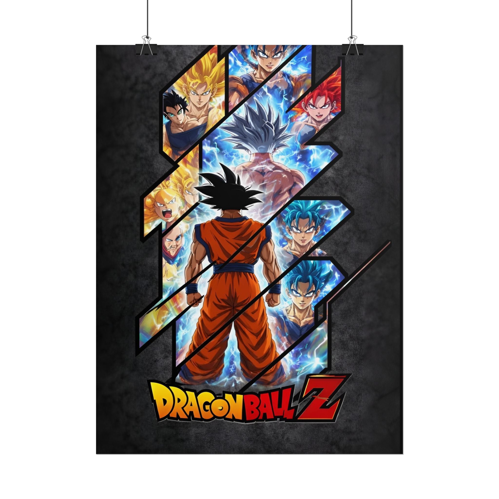 Dragon Ball Z Goku Formations Poster — Rolled Anime Wall Art