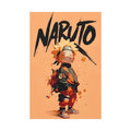 Naruto Poster Canvas — Cute Chibi Naruto Matte Stretched Wall Art