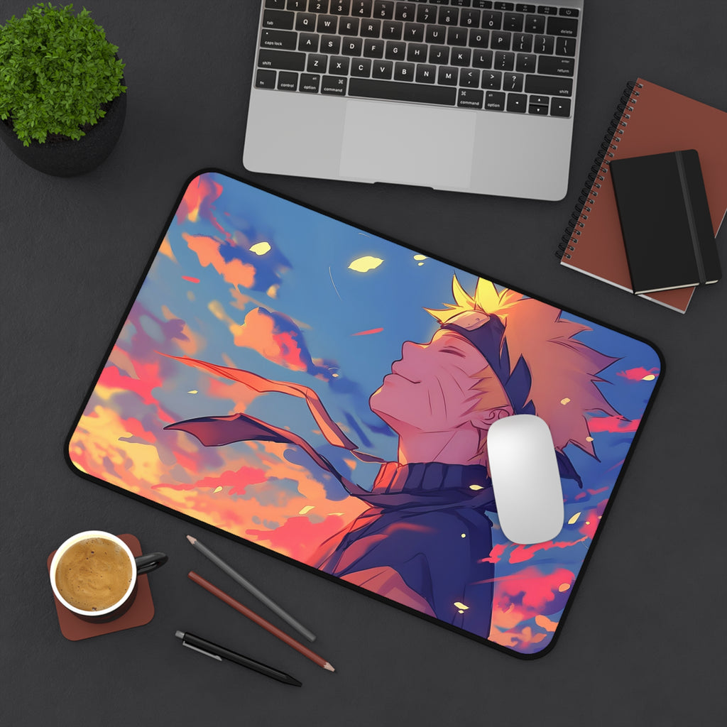 Desk Mat — Anime Sunrise Naruto Illustration Mouse Pad for Gamers & Fans