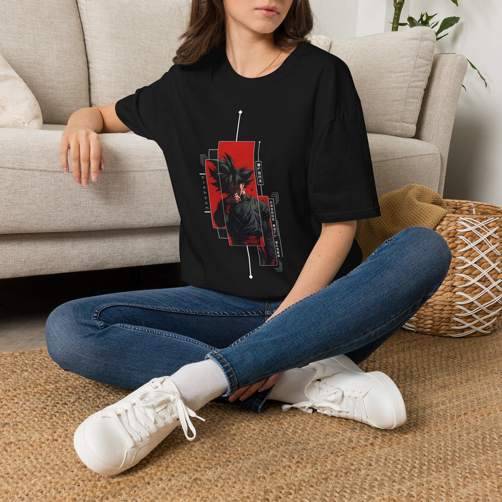 Dragon Hero Graphic T-Shirt - Red Retro Anime Design