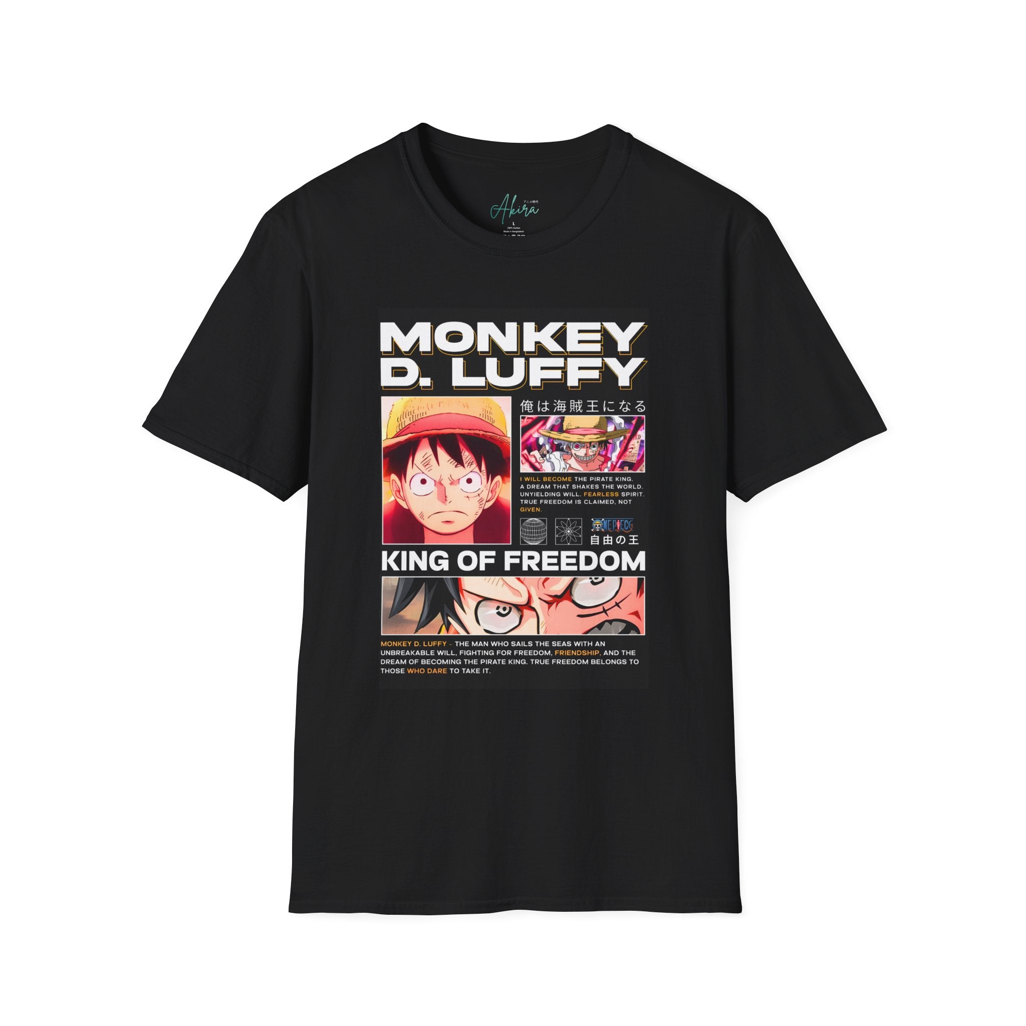 Monkey D. Luffy Graphic T-Shirt — King of Freedom Anime Tee