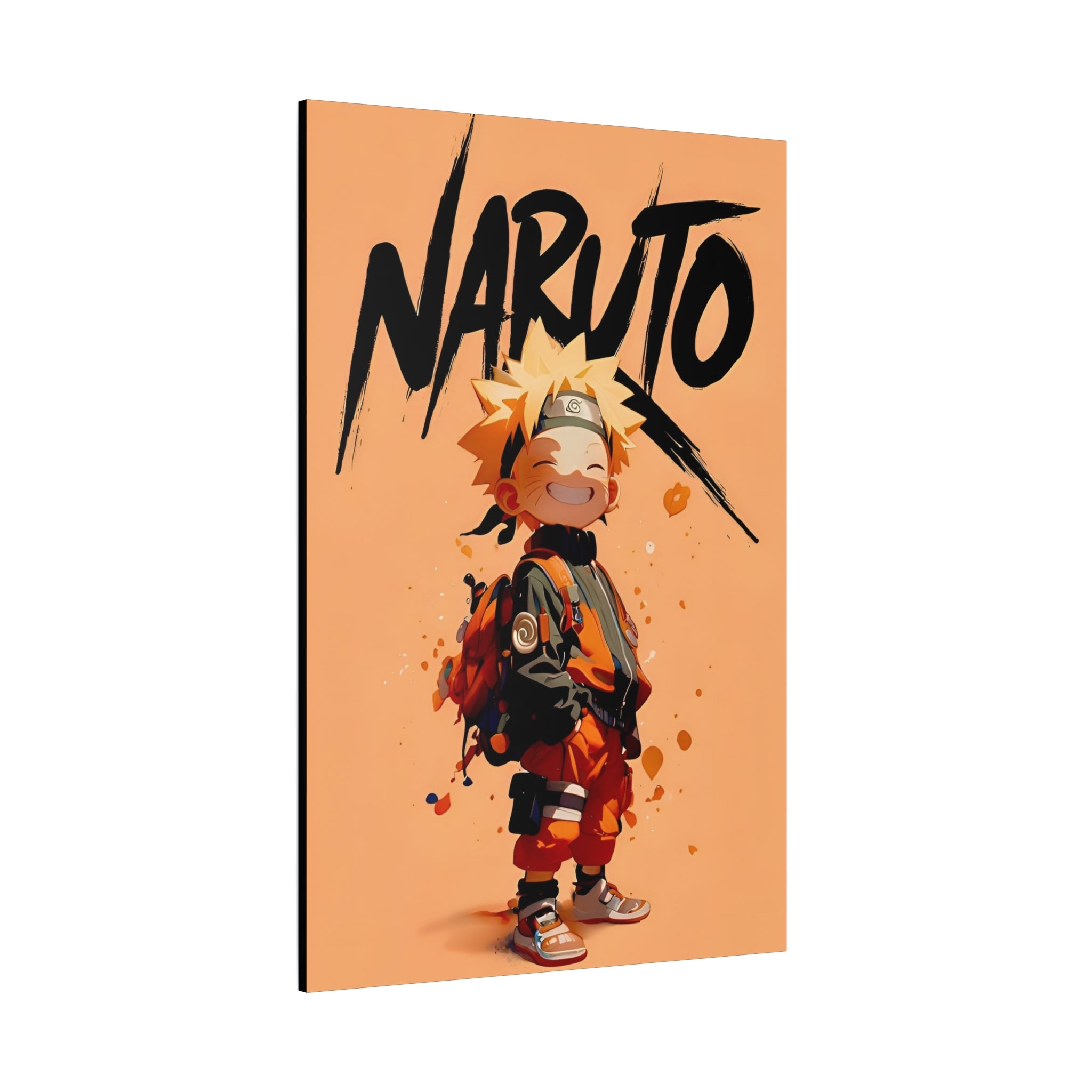 Naruto Poster Canvas — Cute Chibi Naruto Matte Stretched Wall Art