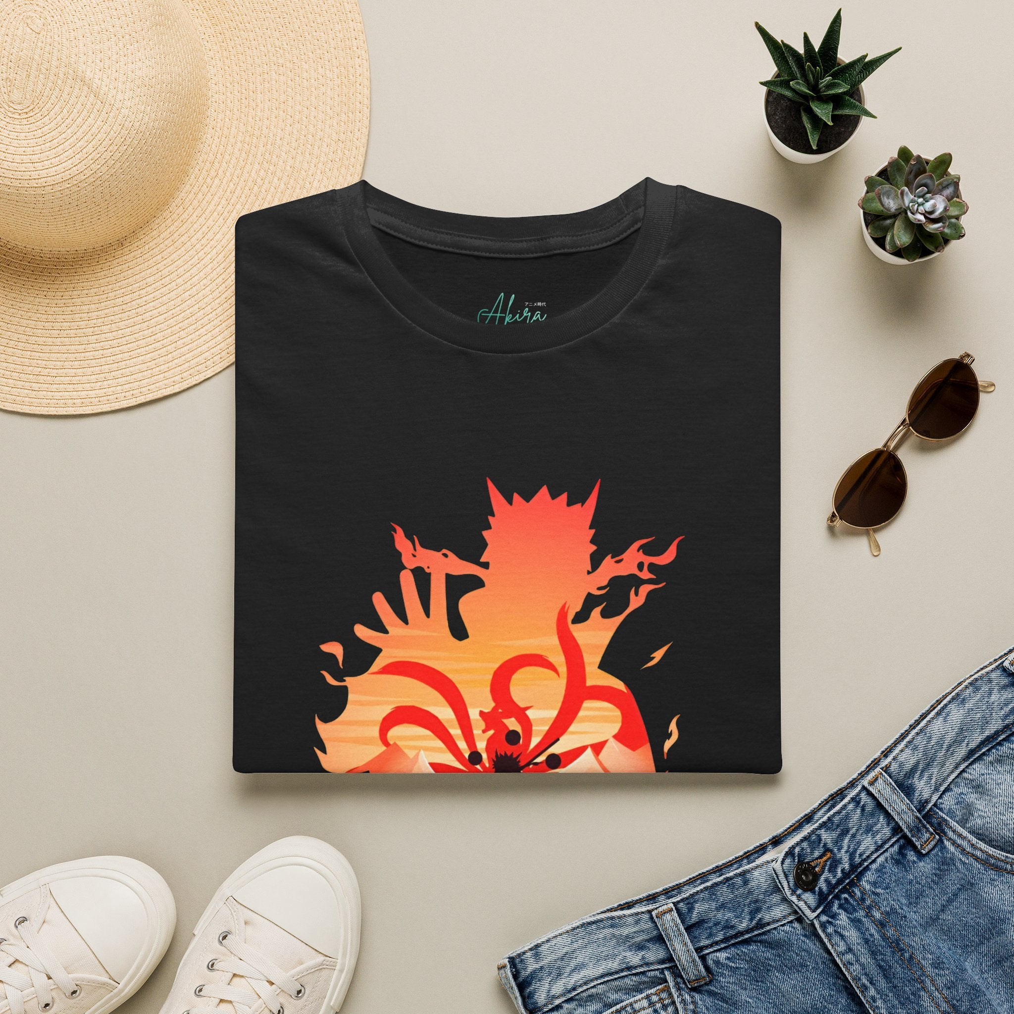 Naruto Silhouette T-Shirt — Anime Fox Demon Graphic Tee