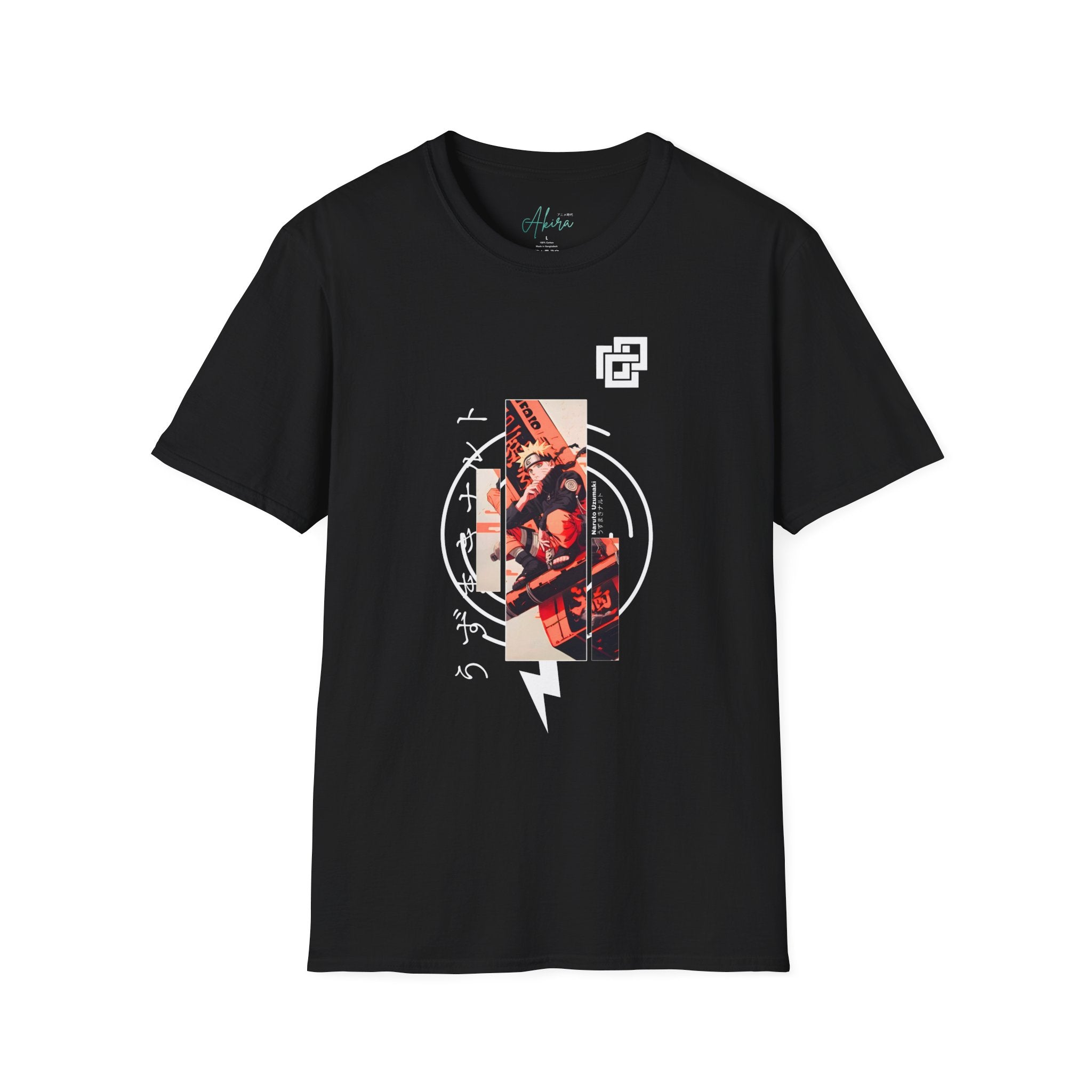 Anime Cyberpunk Graphic T-Shirt — Neon Samurai Collage