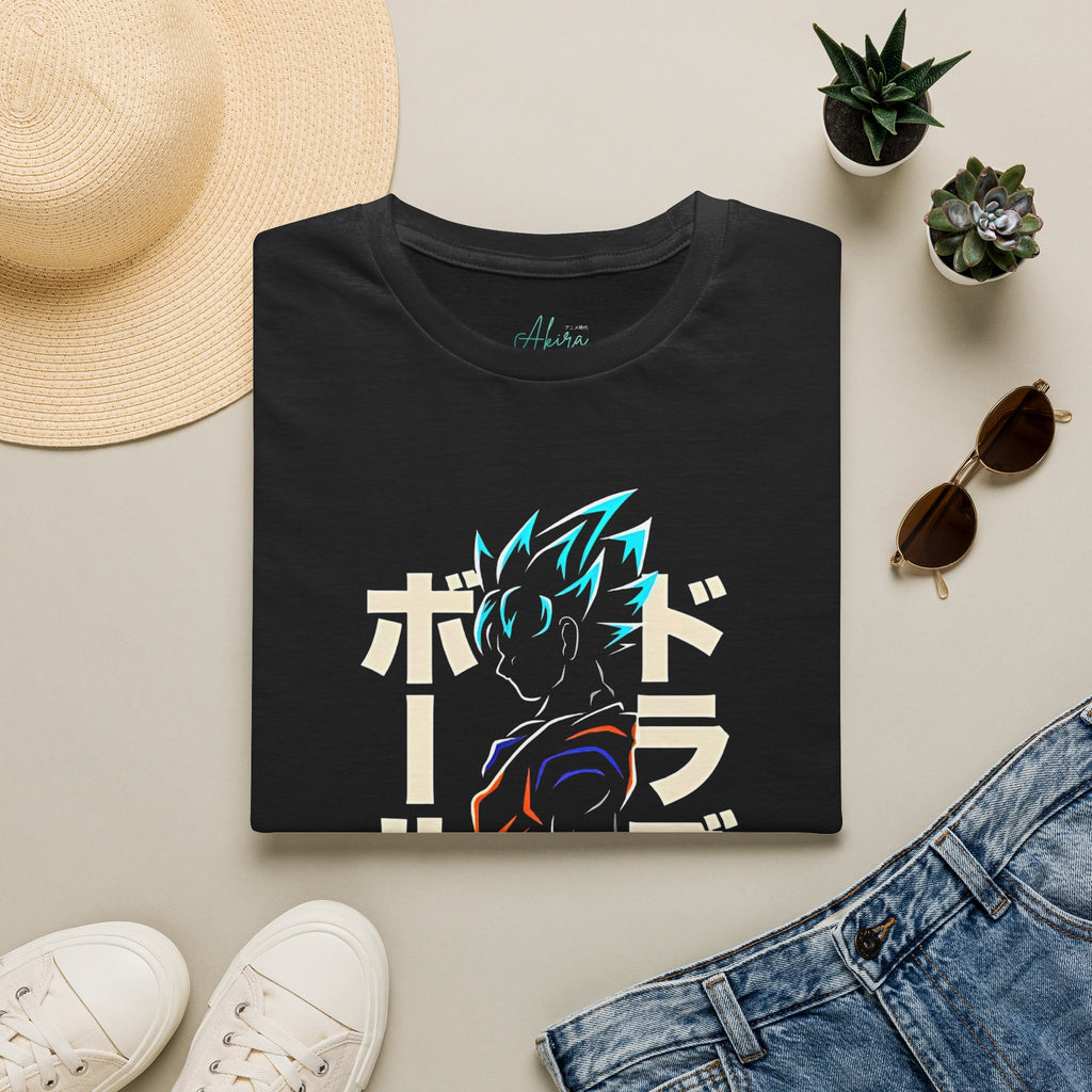 Dragon Warrior Silhouette T-Shirt — Retro Japanese Kanji Anime Tee