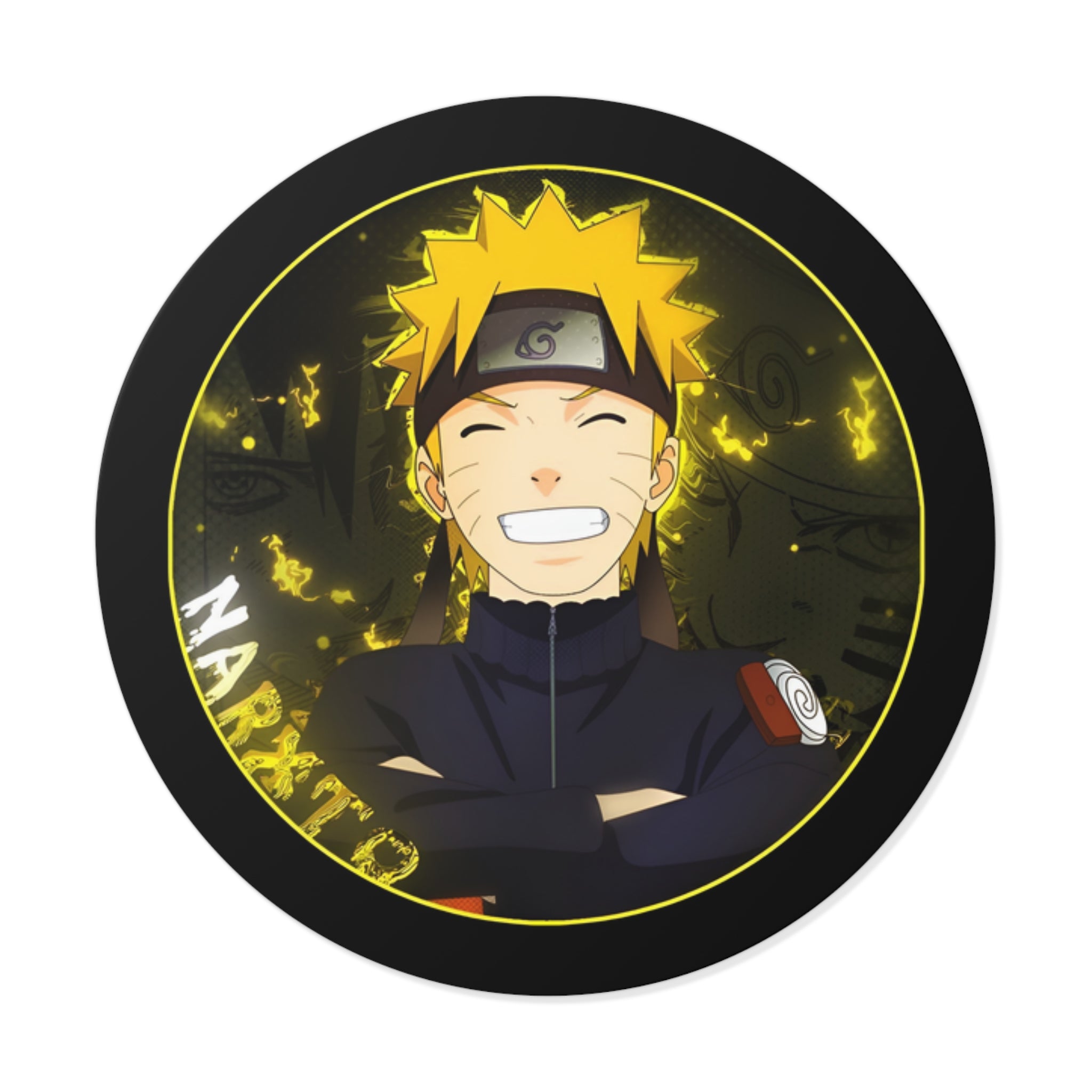 Naruto Smiling Round Vinyl Sticker — Included in Origin Pack