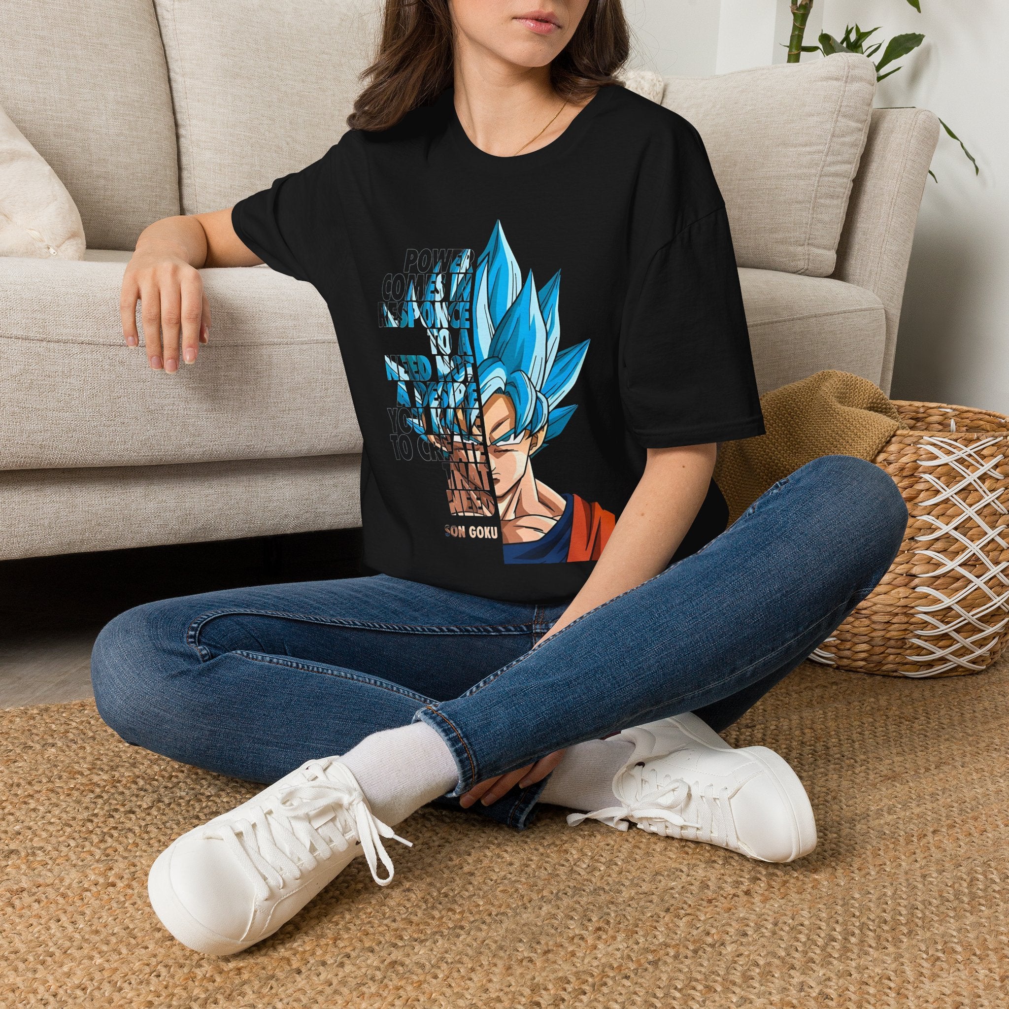 Dragon Power T-Shirt — Blue Super Saiyan Graphic Tee
