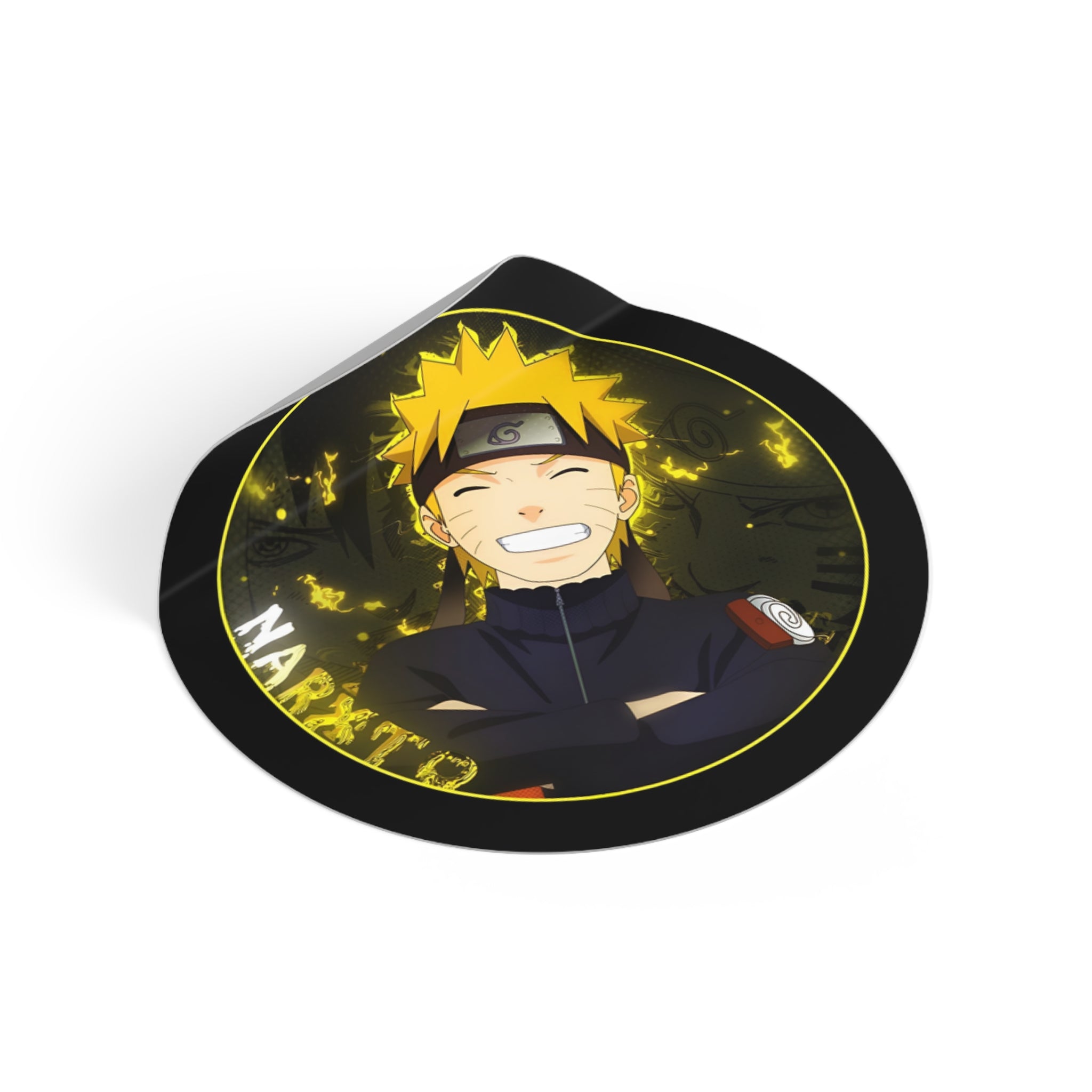 Naruto Smiling Round Vinyl Sticker — Included in Origin Pack
