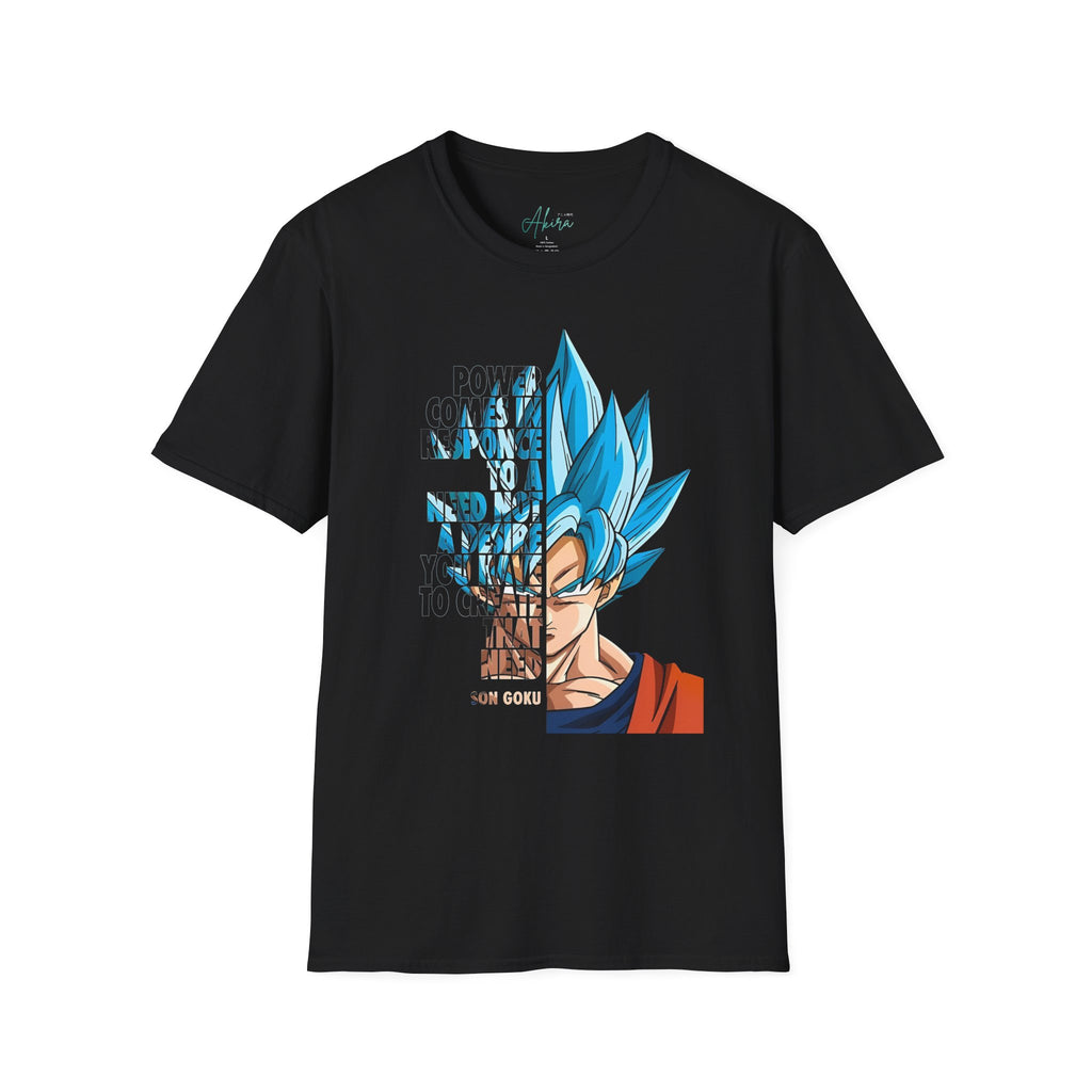 Dragon Power T-Shirt — Blue Super Saiyan Graphic Tee