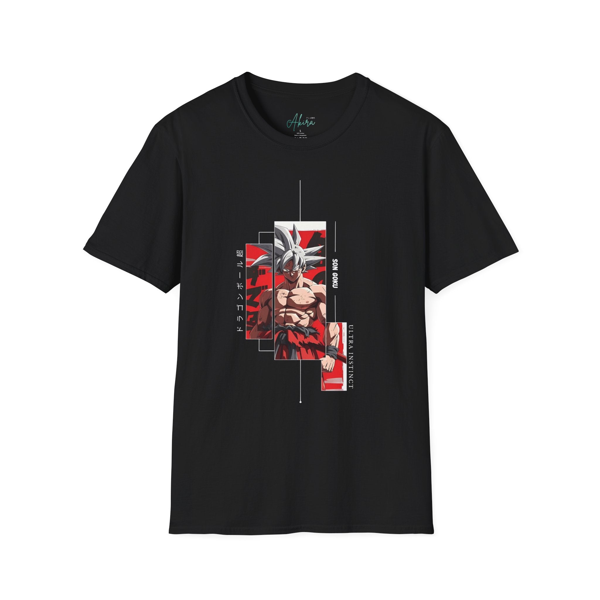Anime Goku Graphic T-Shirt — Red & Black Super Saiyan Design